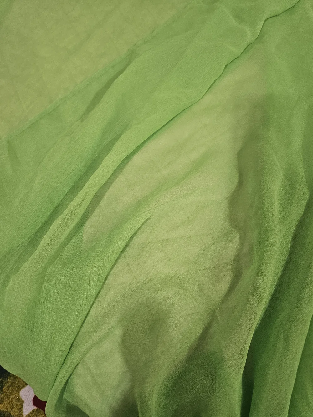 Sheer Rod Pocket Window Curtains Panel - Lime Green